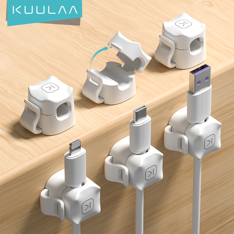 Pegboard Office Organizer - KUULAA 3/6 Pcs Clipe de cabo
