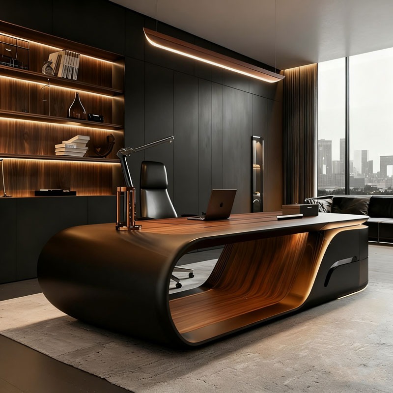 Office Furniture Manufacturers - Mesa de Trabalho Executiva Moderna em