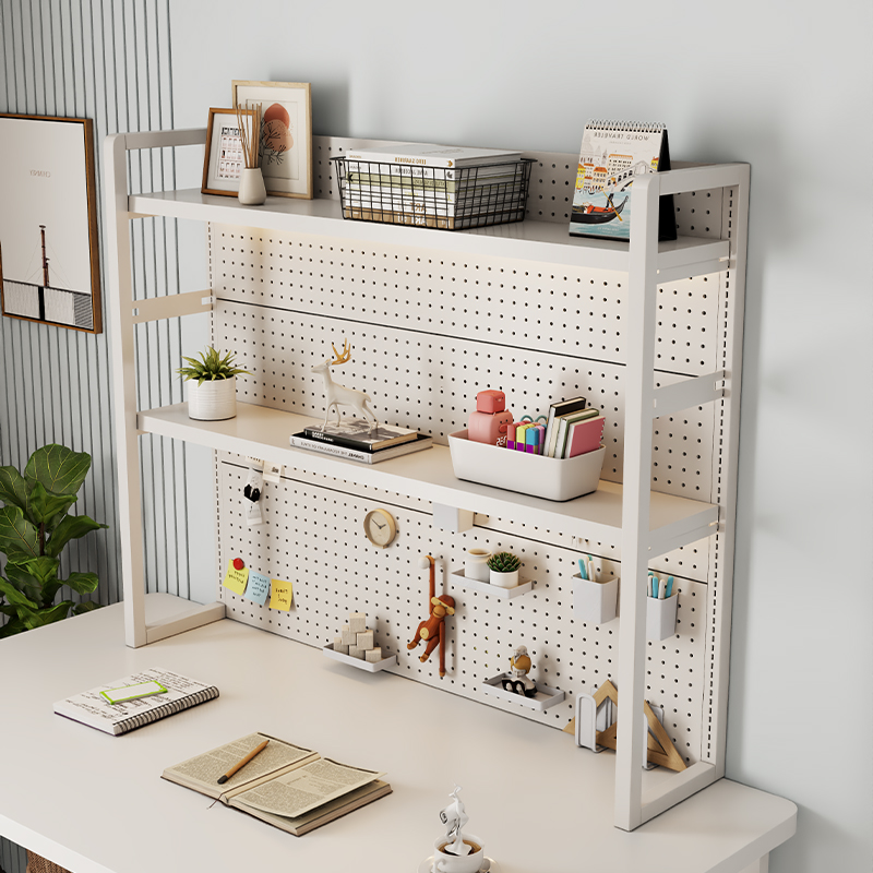 Pegboard Office Organizer - Organizador de metal ajustável, prateleiras de