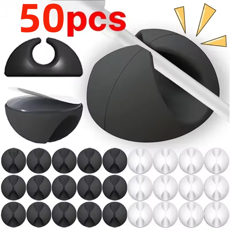 Pegboard Office Organizer - 5/50 pçs clipe de cabo enrolador