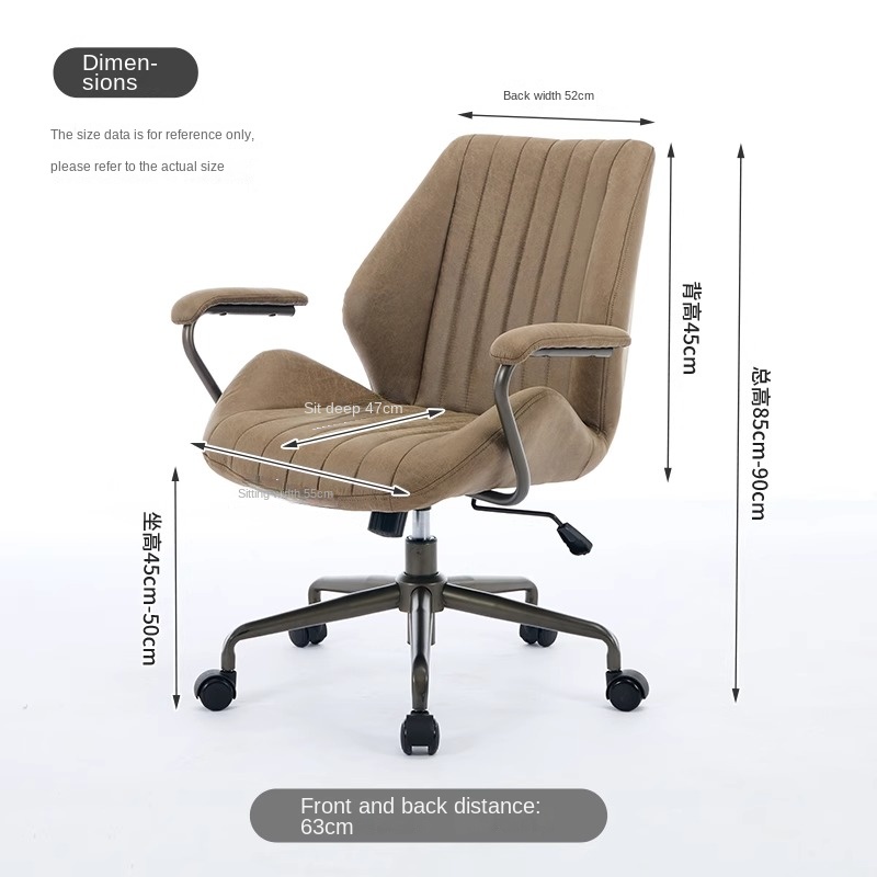 Office Furniture Usa - Cadeira de Escritório Americana em Camurça