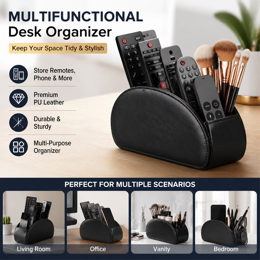 Pegboard Office Organizer - Organizador de Mesa em Couro PU