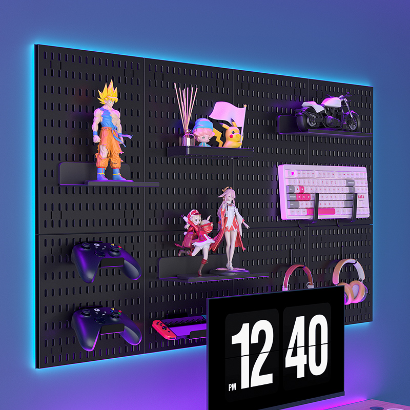 Pegboard Office Organizer - Painel de Parede com Furos, Organizador
