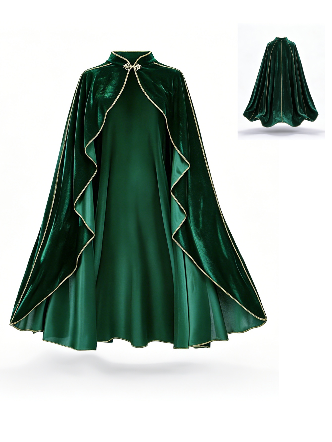 Coat Rack Standing - Capa de Veludo Verde Vintage para