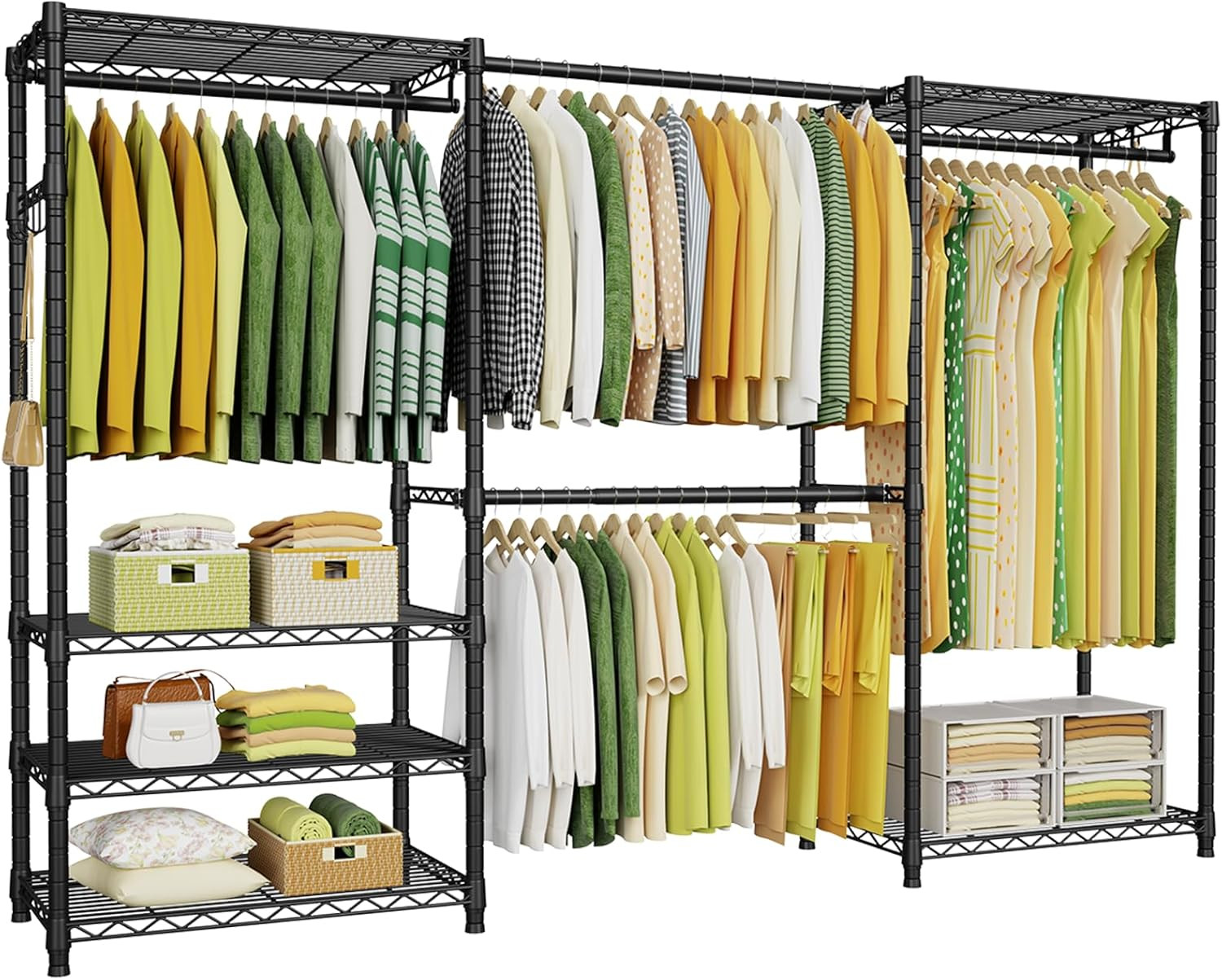 Coat Rack Standing - Sistema de Armário Reforçado, Estante de