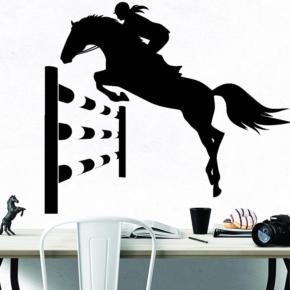 Cavalo equitação esporte decal - Office Furniture Usa avaliação e preço