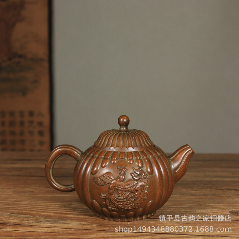 Chaleira de Cobre Puro Dragão  - Office Furniture Phoenix avaliação e preço