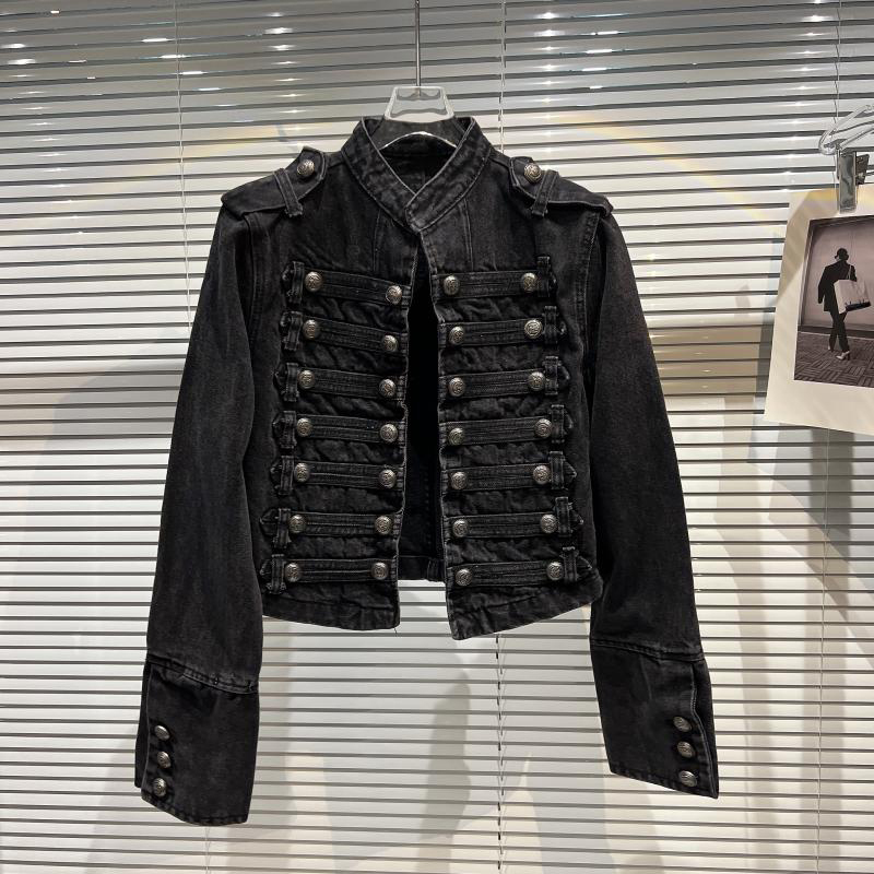 Jaqueta Curta Jeans Feminina c - Coat Rack Standing avaliação e preço