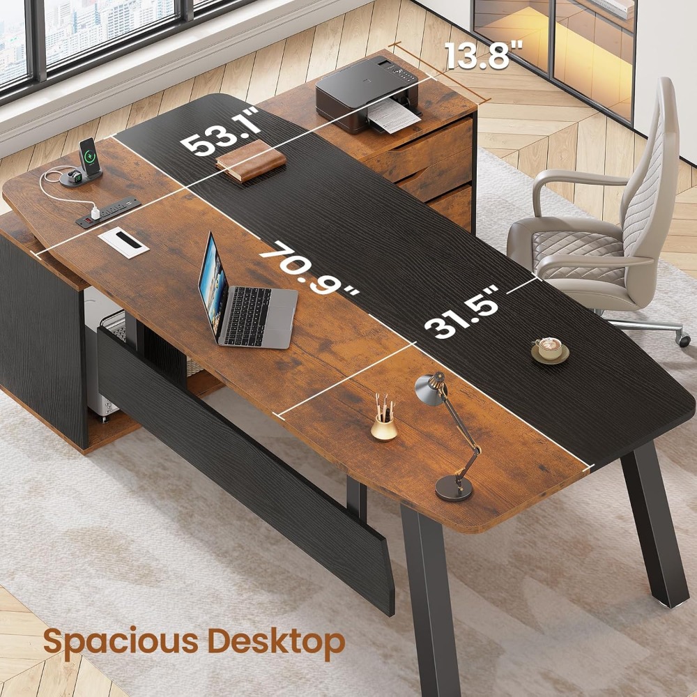 Mesa Executiva de 71 polegadas - Office Furniture Usa avaliação e preço
