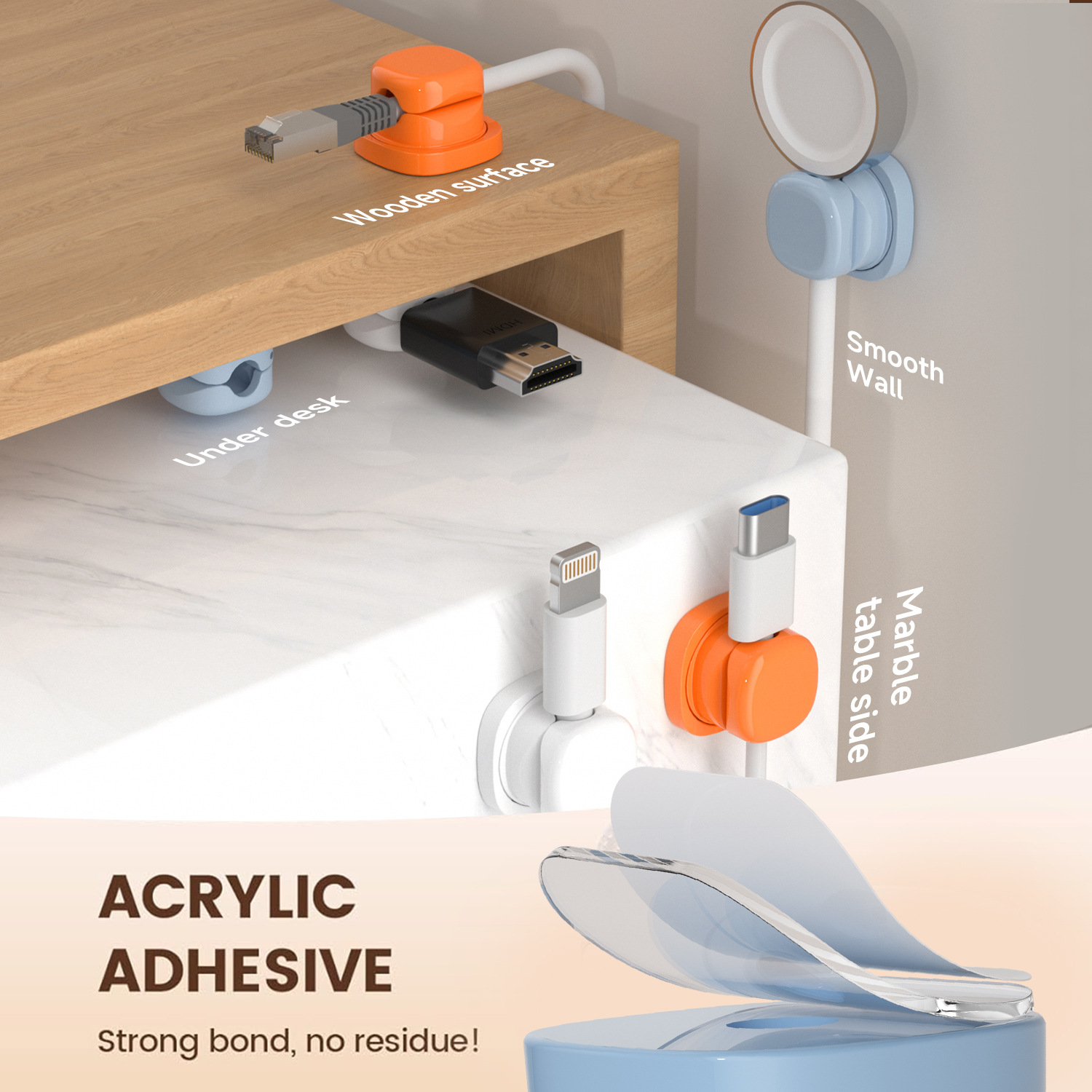 Organizador de cabos adesivo,  - Pegboard Office Organizer avaliação e preço