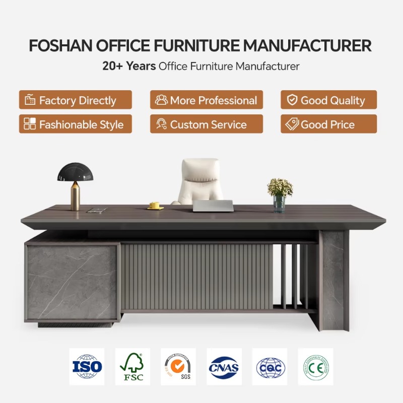 Mesa Executiva Moderna em L Pe - Office Furniture Wholesale avaliação e preço