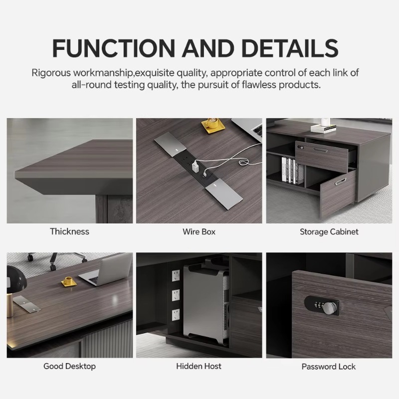 Mesa Executiva Moderna em L Pe - Office Furniture Wholesale avaliação e preço
