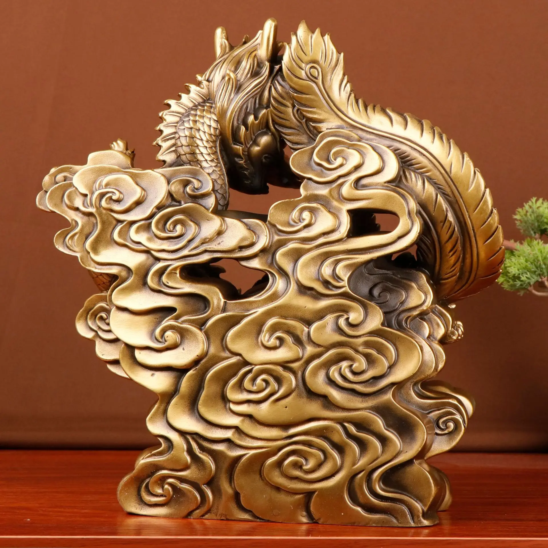 Grande bronze dragão phoenix e - Office Furniture Phoenix avaliação e preço